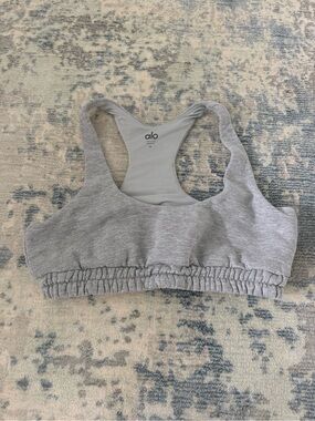 ALO Yoga Light Gray Racerback Sports Bra